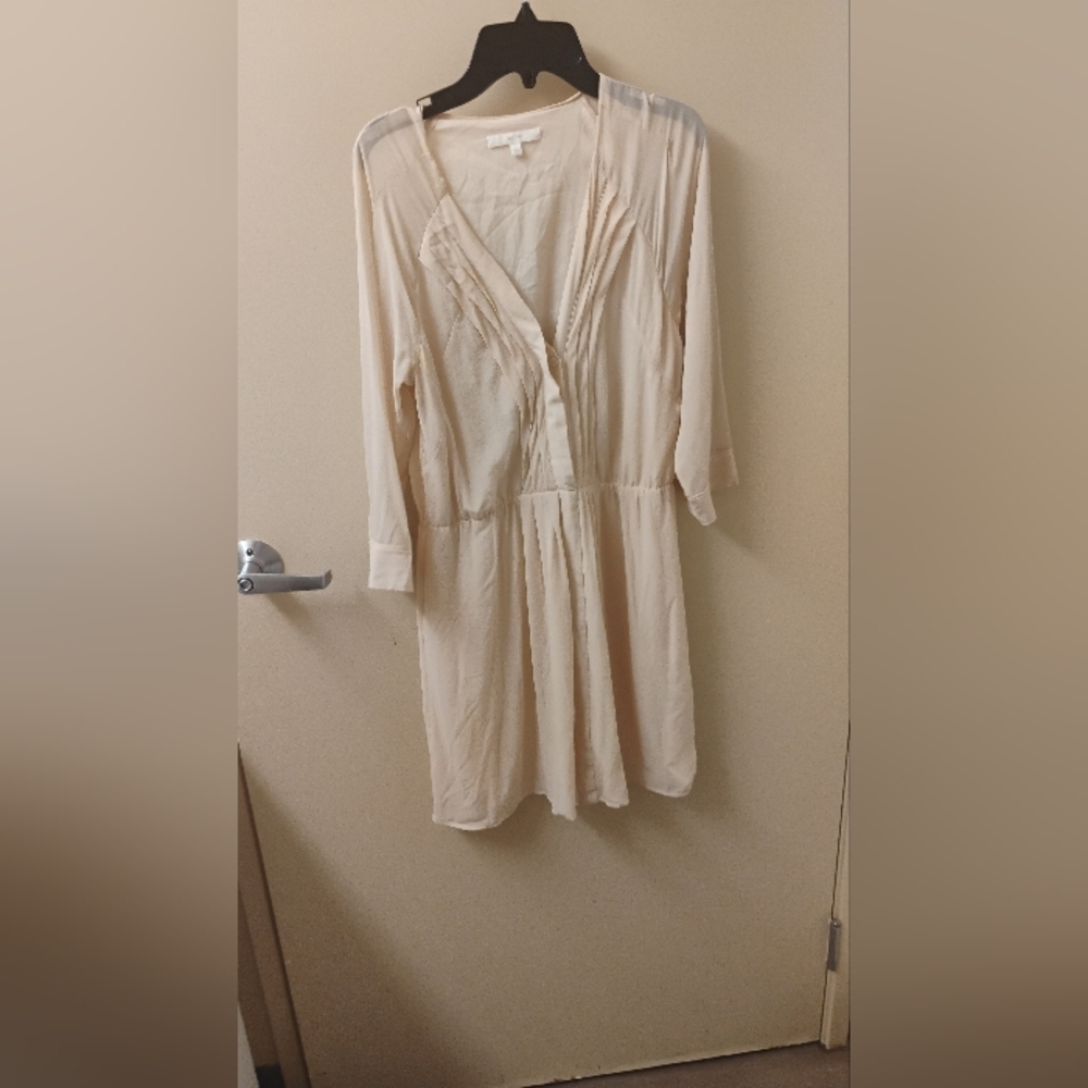 Eliot Women's Pale Pink Long Sleeve Silk Shirt Dress Sz 2